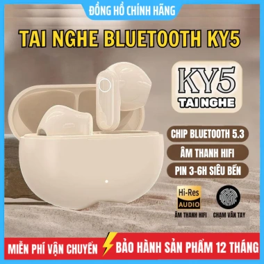 Tai nghe KY5 Bluetooth không dây, cảm ứng, giảm tiếng ồn ENC, giá 57.000đ
