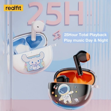 Tai nghe Livestream Bluetooth Realfit F2 HIFI âm trầm mạnh mic pin 6h giá 145.000 đồng