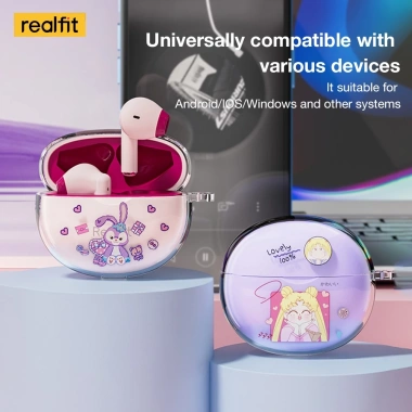 Tai nghe Livestream Bluetooth Realfit F2 HIFI âm trầm mạnh mic pin 6h giá 145.000 đồng