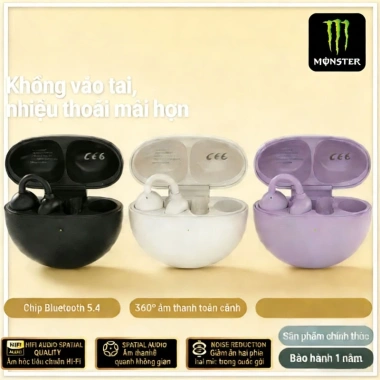 Tai nghe Monster N88 Bluetooth 5.4 - 28h pin, khử ồn gọi, IPX4, giảm giá 336k