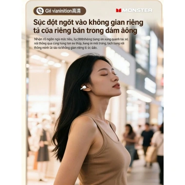 Tai nghe Monster N88 Bluetooth 5.4 - 28h pin, khử ồn gọi, IPX4, giảm giá 336k 3