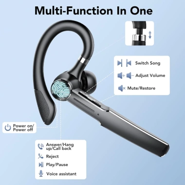Tai nghe một tai không dây Bluetooth 5.3 cho lái xe ô tô, Mic kép, khử tiếng ồn - 636.900₫ 2 Tai nghe một tai không dây Bluetooth 5.3 cho lái xe ô tô, Mic kép, khử tiếng ồn - 636.900₫ 2