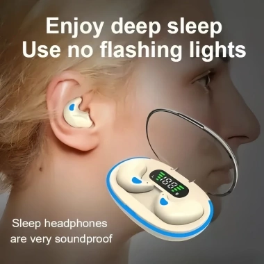 Tai nghe ngủ Bluetooth X55 siêu mỏng, mờ, nút thao tác, âm thanh rõ ràng 69.999₫