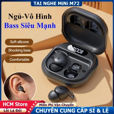 Tai Nghe Ngủ M72 Bluetooth 5.4 Độ Trễ Thấp, HiFi 9D, ANC, Chống Nước, Micro - 199k