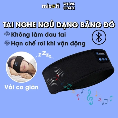 Tai Nghe Ngủ Micofi Băng Đô Thể Thao Bluetooth Chống Ồn Hifi Không Đau Tai Pin Trâu 185k