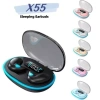 Tai nghe ngủ X55 Bluetooth không dây LED, âm thanh Hi‑Fi, chống ồn, chỉ 77.000₫