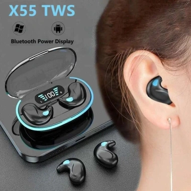 Tai nghe ngủ X55 không dây Bluetooth, mic HD, chống nước, mini gọn nhẹ - Giá chỉ 89.000₫ 2