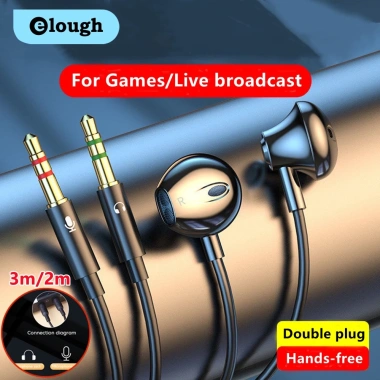 Tai Nghe Nhét Tai Jack 3.5mm Dài 2M/3M Có Micro Chuyên Dụng Máy Tính - Giá 90.651₫