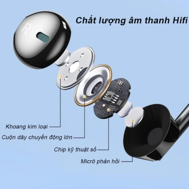 Tai nghe nhét tai SPRISE dây chống ồn, micro kim loại, âm thanh nổi, giá 147k 7