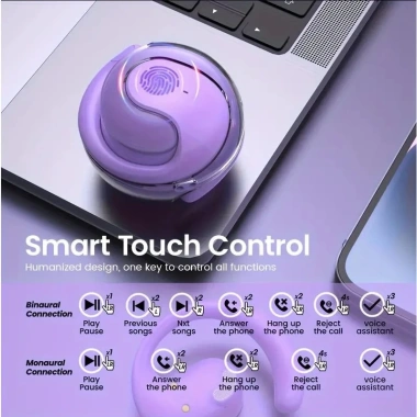 Tai nghe OWS X28 Bluetooth 5.3 không dây, Dây dẫn xương Little Dừa, thiết kế trong suốt, giá chỉ 79.000₫ 4