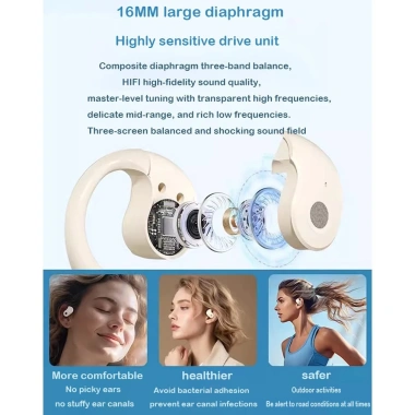 Tai nghe OWS X28 Bluetooth 5.3 không dây, Dây dẫn xương Little Dừa, thiết kế trong suốt, giá chỉ 79.000₫ 9