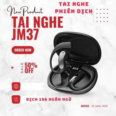 Tai Nghe Phiên Dịch Bluetooth AI Công Nghệ Cao Cấp - Thể Thao Đeo Vành Tai, Giá ưu đãi 399.000₫