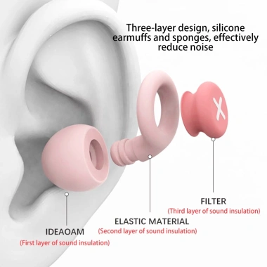 Tai nghe silicone cách âm giảm tiếng ồn, bảo vệ tai bọt mềm - Giá chỉ 59.400₫ 4