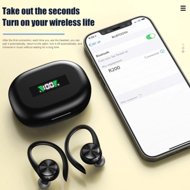 Tai nghe thể thao R200 Bluetooth không dây Mic IPX5 chống nước HiFi - 271.700₫ 2 Tai nghe thể thao R200 Bluetooth không dây Mic IPX5 chống nước HiFi - 271.700₫ 2