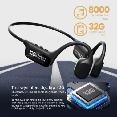 Tai Nghe Thể Thao S10 Dẫn Truyền Xương 32GB IPX8 chạy bộ, bơi lội, trail, giảm 19% 2