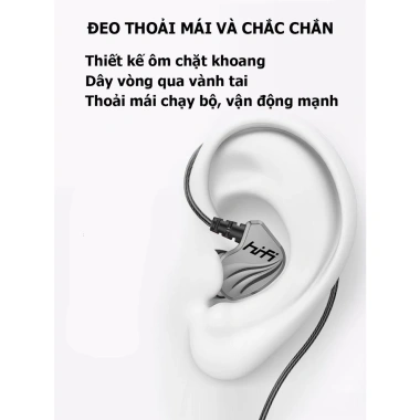 Tai nghe thể thao S2.000 dây 3.5mm HIFI 6D, chống mồ hôi, chống ồn, mic - 94.270₫