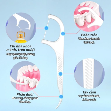 Tăm Chỉ Nha Khoa 100 Chiếc Đàn Hồi Cao – Làm Sạch Mảng Bám, Vệ Sinh Răng Miệng An Toàn, Giá 25.000 VNĐ 4