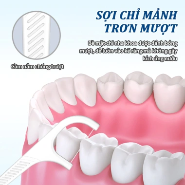 Tăm Chỉ Nha Khoa 100 Chiếc Đàn Hồi Cao – Làm Sạch Mảng Bám, Vệ Sinh Răng Miệng An Toàn, Giá 25.000 VNĐ 6