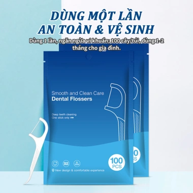 Tăm Chỉ Nha Khoa 100 Chiếc Đàn Hồi Cao – Làm Sạch Mảng Bám, Vệ Sinh Răng Miệng An Toàn, Giá 25.000 VNĐ 8