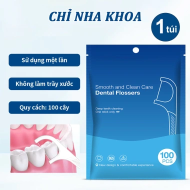Tăm Chỉ Nha Khoa 100 Chiếc Đàn Hồi Cao – Làm Sạch Mảng Bám, Vệ Sinh Răng Miệng An Toàn, Giá 25.000 VNĐ 10