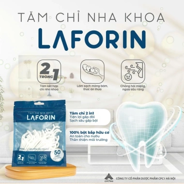 Tăm chỉ nha khoa tiệt trùng Laforin sợi mảnh, dai bảo vệ răng miệng - Túi 50 chiếc giá ưu đãi 24.000đ 2