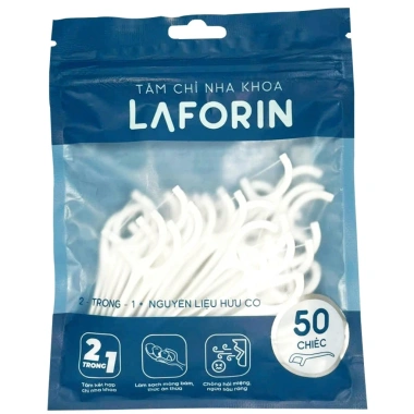 Tăm chỉ nha khoa tiệt trùng Laforin sợi mảnh, dai bảo vệ răng miệng - Túi 50 chiếc giá ưu đãi 24.000đ 5