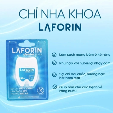 Tăm chỉ nha khoa tiệt trùng Laforin sợi mảnh, dai bảo vệ răng miệng - Túi 50 chiếc giá ưu đãi 24.000đ 7