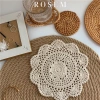 Tấm lót bình hoa ren cotton đa kích thước Trang trí bàn ăn, phụ kiện chụp ảnh, giảm giá hấp dẫn 5