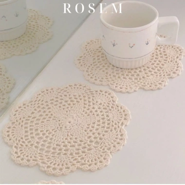 Tấm lót bình hoa ren cotton đa kích thước Trang trí bàn ăn, phụ kiện chụp ảnh, giảm giá hấp dẫn 7