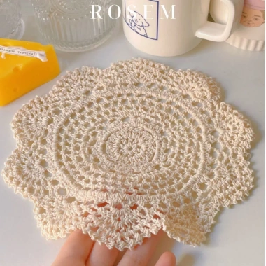 Tấm lót bình hoa ren cotton đa kích thước Trang trí bàn ăn, phụ kiện chụp ảnh, giảm giá hấp dẫn 8