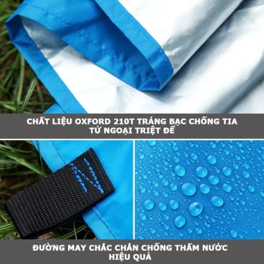 Tấm Tăng Dã Ngoại Chống Thấm, Chống UV - Bạt Mái Che Vải Nhẹ Siêu Bền 185k 4 Tấm Tăng Dã Ngoại Chống Thấm, Chống UV - Bạt Mái Che Vải Nhẹ Siêu Bền 185k 4