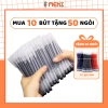 TẶNG 50 NGÒI 10 Bút Gel MEKI 0.5mm Đen Xanh Đỏ, Khô Nhanh, Mực Đều, Nét Đẹp - Giá 29.000đ