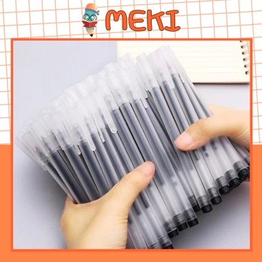 TẶNG 50 NGÒI 10 Bút Gel MEKI 0.5mm Đen Xanh Đỏ, Khô Nhanh, Mực Đều, Nét Đẹp - Giá 29.000đ 6