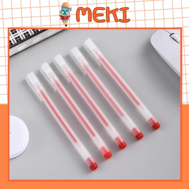 TẶNG 50 NGÒI 10 Bút Gel MEKI 0.5mm Đen Xanh Đỏ, Khô Nhanh, Mực Đều, Nét Đẹp - Giá 29.000đ 8