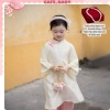 Tặng bờm vòng ngọc - Bộ áo dài Thanh Liễu bé gái, lụa gấm thọ ánh kim, 168k 2