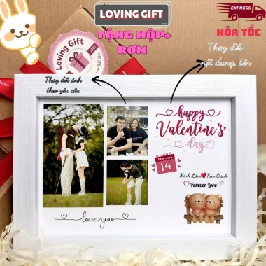 Tặng hộp rơm - Khung Ảnh Valentine 14/2 Quà Tặng Người Yêu, Vợ Chồng, Cá Nhân Hóa Giá 69k Tặng hộp rơm - Khung Ảnh Valentine 14/2 Quà Tặng Người Yêu, Vợ Chồng, Cá Nhân Hóa Giá 69k