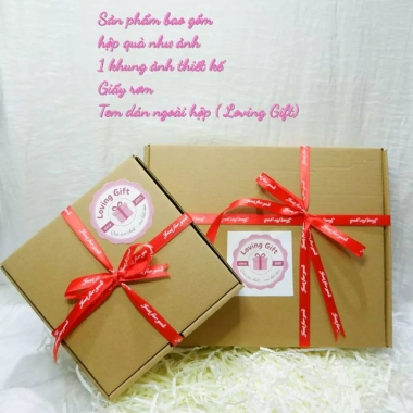 Tặng hộp rơm - Khung Ảnh Valentine 14/2 Quà Tặng Người Yêu, Vợ Chồng, Cá Nhân Hóa Giá 69k