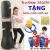 Tặng kèm bộ bơm hơi, keo dán - Trụ đấm bốc boxing tự đứng, đế đổ nước cao cấp