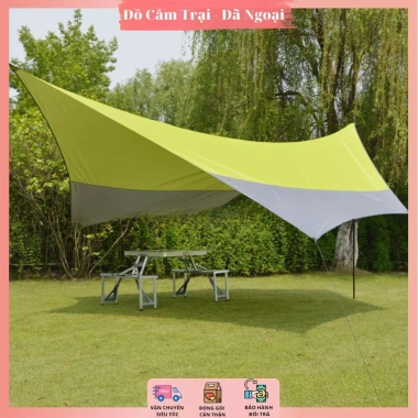 Tăng Lều Che Mưa Dã Ngoại 5x4.5m Lục Giác Chống Nắng Chống Thấm Giá Ưu Đãi 800k