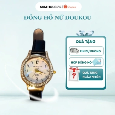 Tặng quà xinh! Đồng hồ nữ Doukou tròn 12 số đính đá giọt nước nhiều màu - Giá chỉ 96.912₫
