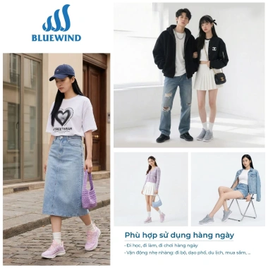 Tăng Size Giày Thể Thao Bluewind Siêu Nhẹ Semi-Circle êm chân, thoáng khí chạy bộ 479k 3
