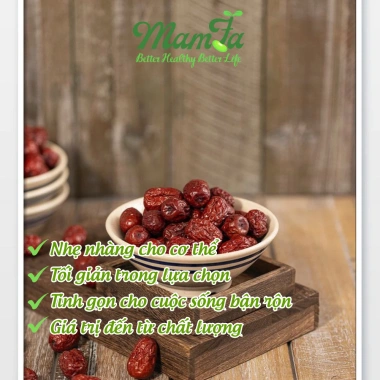 Táo đỏ sấy mềm ngọt 1KG không chất bảo quản - Mix ăn vặt bổ dưỡng, giá chỉ 39.000đ