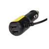 Tẩu cấp nguồn cho camera hành trình micro USB - 2 cổng USB, sạc điện thoại, dây 3.5m 4
