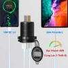 Tẩu sạc 67W USB-C cho xe máy ô tô, LED hiển thị điện áp, nút Bật/Tắt - SL004 2