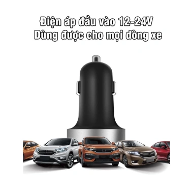 Tẩu sạc điện thoại ô tô 12V sạc nhanh màn hình LED cao cấp - Giá chỉ 55.000₫ 8