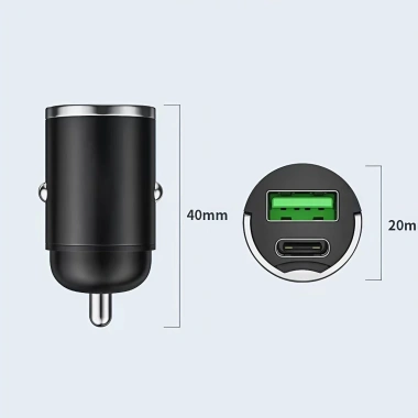 Tẩu sạc nhanh 100W Type-C + USB, sạc 2 thiết bị cùng lúc, bộ sạc ô tô nhỏ gọn tiện lợi 9