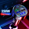 Tẩu Sạc Nhanh 12V/24V PD QC3.0 USB-C 5 Cổng 250W Đèn LED - Giá chỉ 41.799 VND 2
