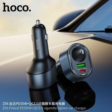Tẩu sạc nhanh 240W Hoco Z56 có bật lửa cho ô tô, xe hơi – Type‑C 35W + USB 30W, giá chỉ 230.000₫ 3
