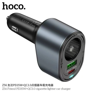 Tẩu sạc nhanh 240W Hoco Z56 có bật lửa cho ô tô, xe hơi – Type‑C 35W + USB 30W, giá chỉ 230.000₫ 6