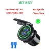Tẩu sạc nhanh 36W QC3.0 2 cổng USB cho xe máy & ô tô, nút nhấn LED - MTR021 Giá ưu đãi 79.000đ